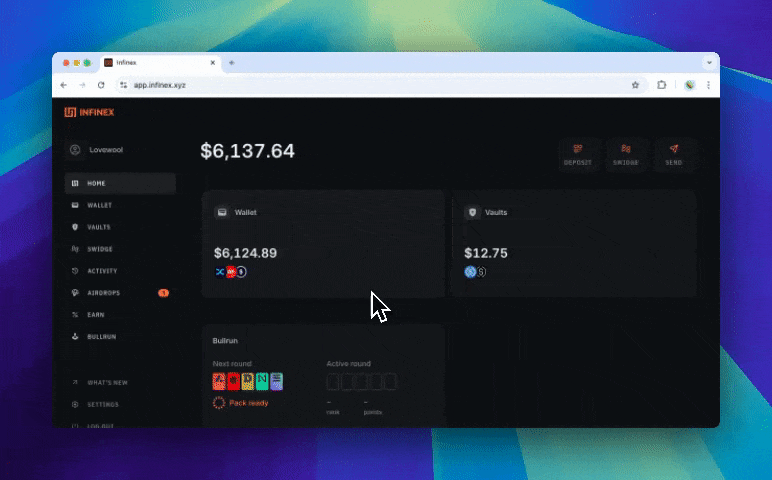 Airdrop claim process animation