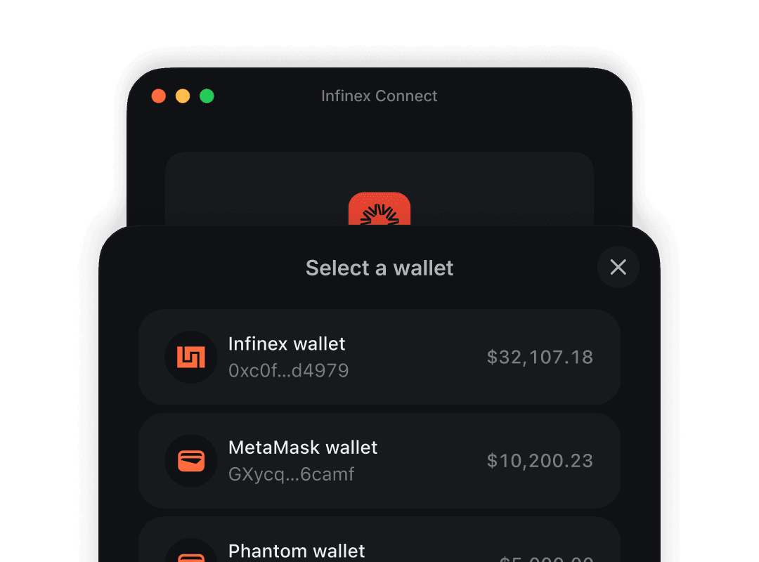 _Use all your imported wallets._ Choose the wallet you want to connect with. 